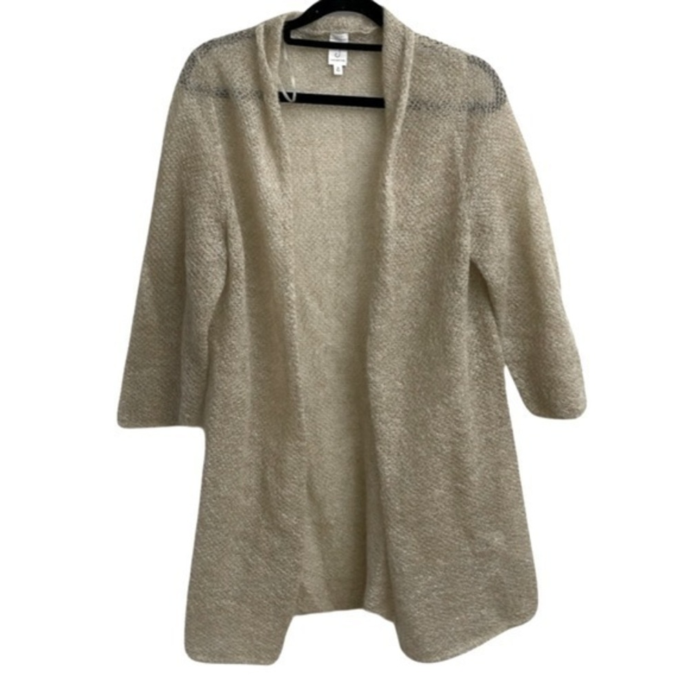 Jone New York women’s metallic cardigan sweater top Size M
Color Tan/Gold